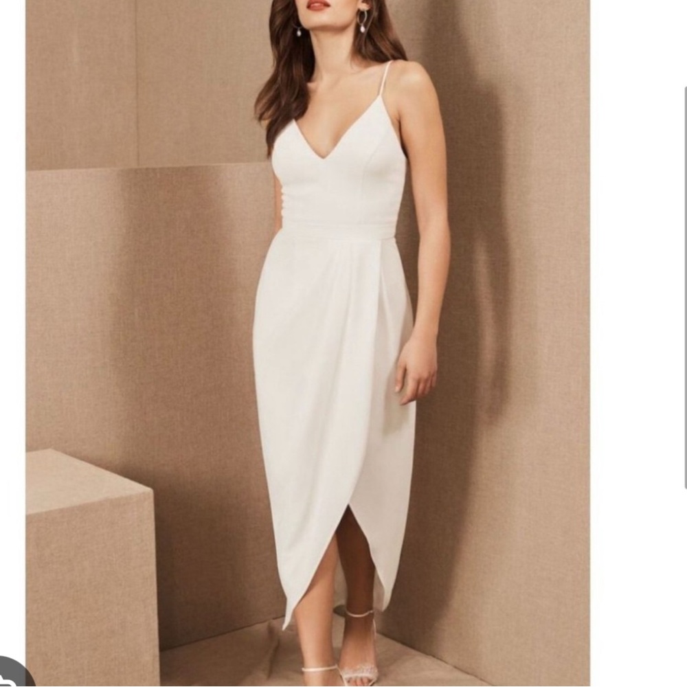 BHLDN Anthropologie Caron White Midi Dress NWT